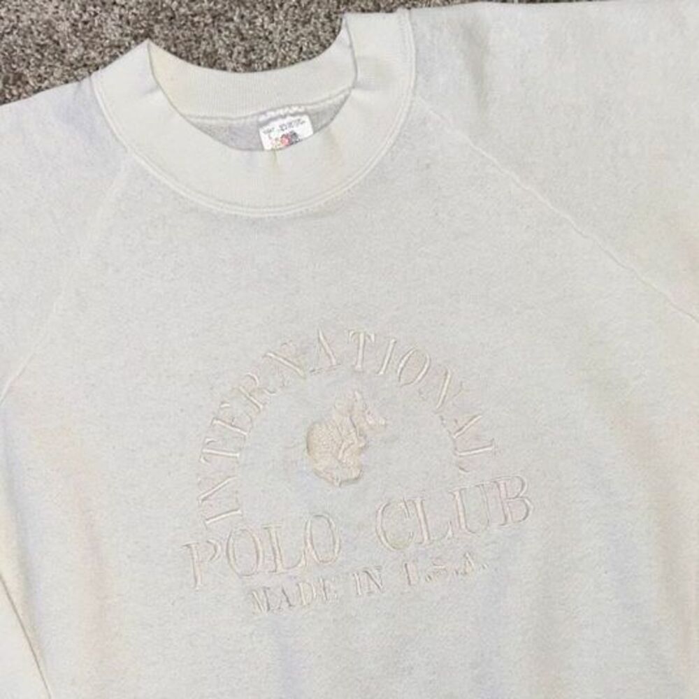Vintage International Polo Club Sweatshirt Adult Size Large Made In USA FOTL